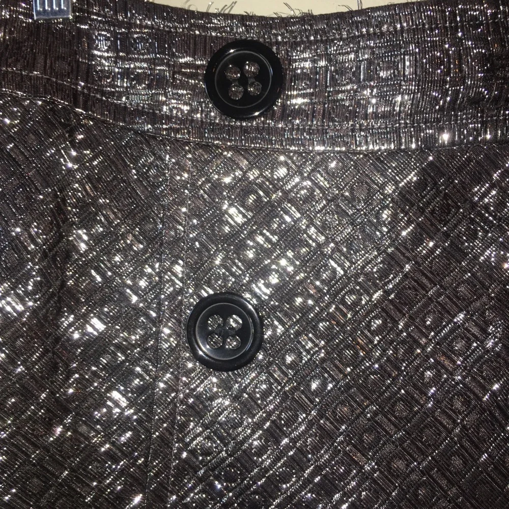 Express Design Studio Metallic Jacquard Mini Skirt 0 Y2K‎ Party Disco Glam Mod
